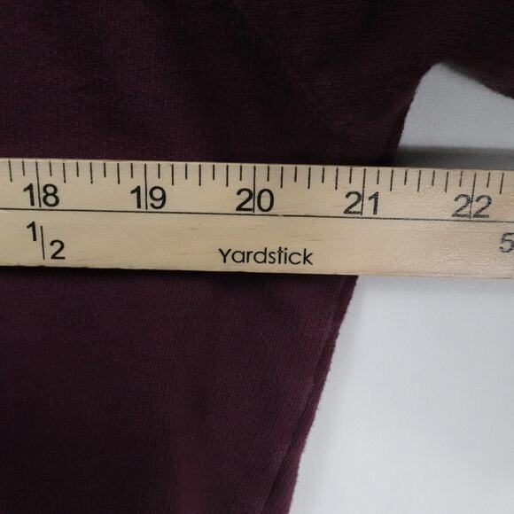 James Perse Sweater Womens 0 Burgundy Pullover Crewneck Preppy Casual Lounge - Picture 12 of 15